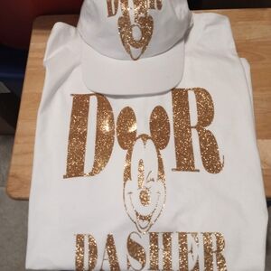 White and Gold Kids Shirt and Cap Set